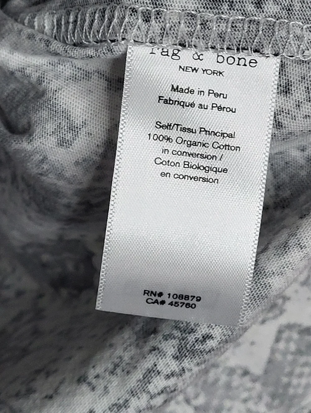 rag & bone All Over Snake Cotton Tee Classic Fit Size M Graphic Tee - Picture 11 of 11